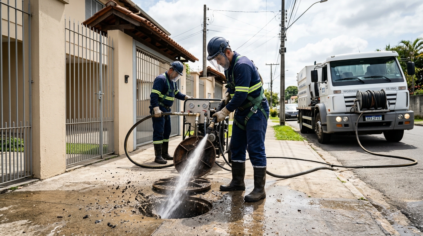 Limpeza de Tubulação com Hidrojato em São José do Rio Preto‑SP